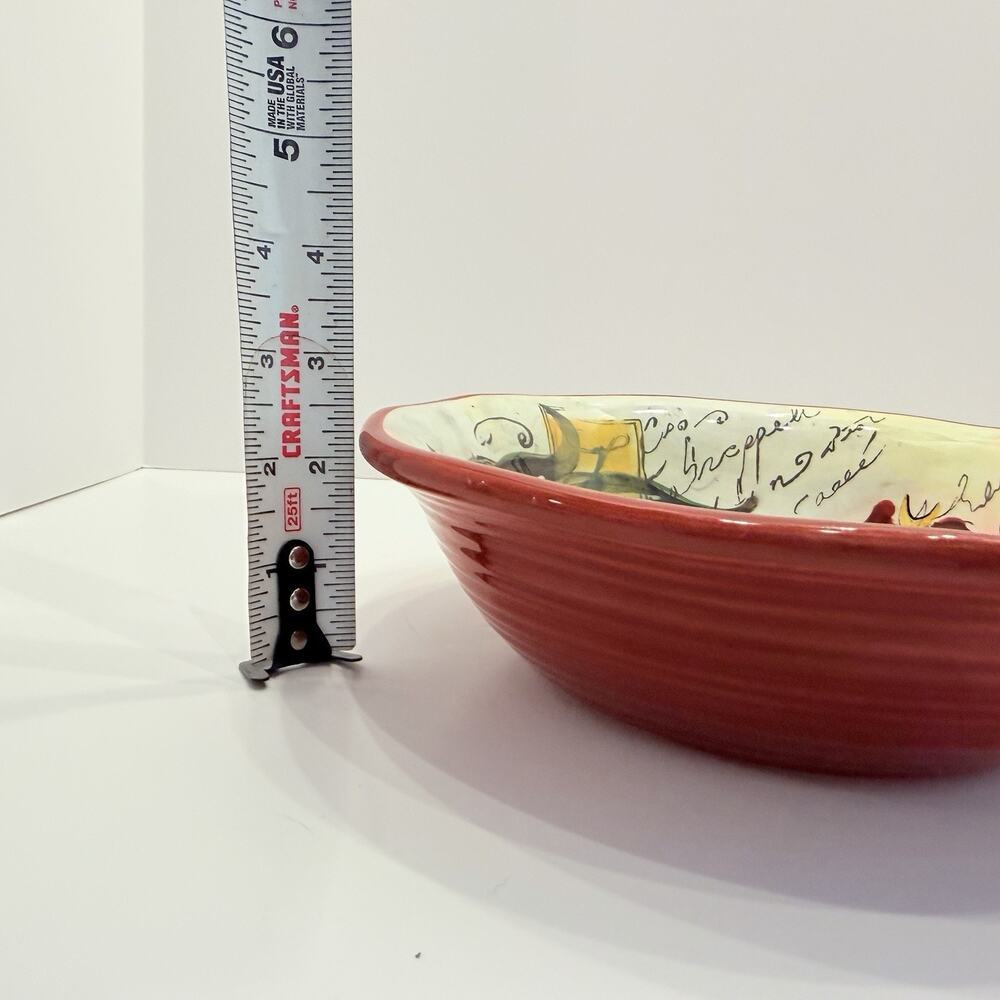 Certified International Le Rooster Susan Winget 8 1/2” Soup Bowl Set Of 4 - Picture 8 of 8